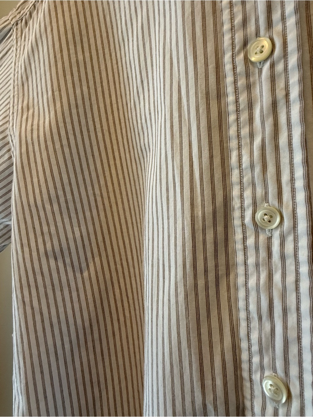 Vtg Tommy Hilfiger Mens Large 16 1/2 - 35 Short Sleeve Button Down Striped Shirt - Picture 8 of 13